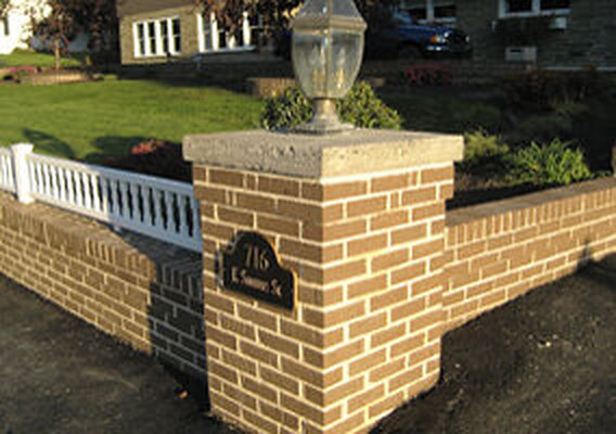 The same pillar rebuilt with a new cap