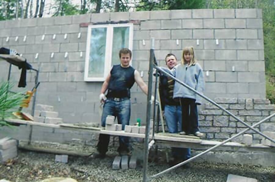 The Krolicki crew on a masonry build in west Toronto